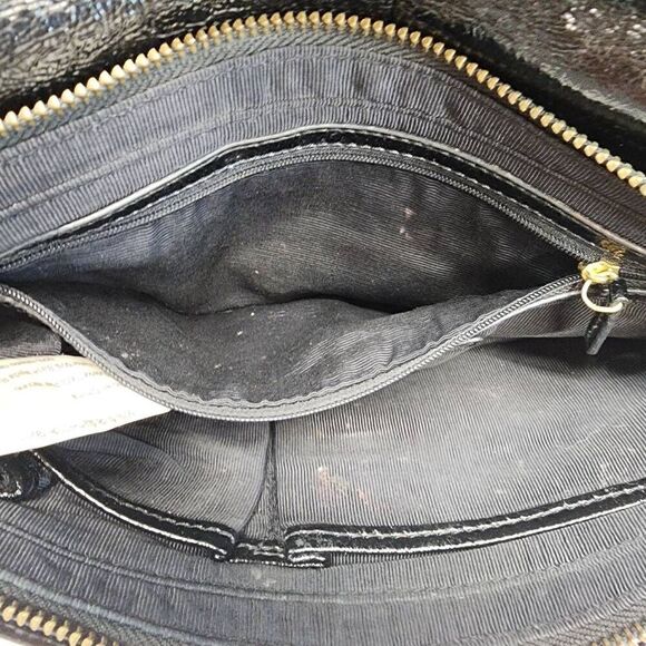 Elliott Lucca Black Woven Leather Clutch With Wrist Strap Women's Bag - Picture 7 of 11